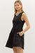 Black Jacquard Mini Dress