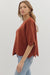 Rust Scallop Hem Sweater