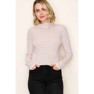 Ivory & Copper Striped Sweater