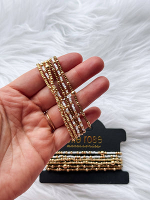 Beaded Bracelet Sets : Rose Gold Set