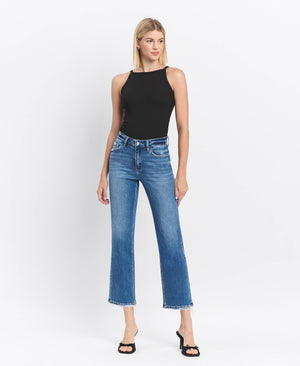 Victoria High Rise Ankle Straight Jeans