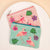 Blue Pink Flamingo Beaded Card Coin Bag