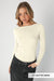 Fig Wide Ribbed LS Top
