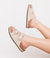 Mickie Western Slides in Cream