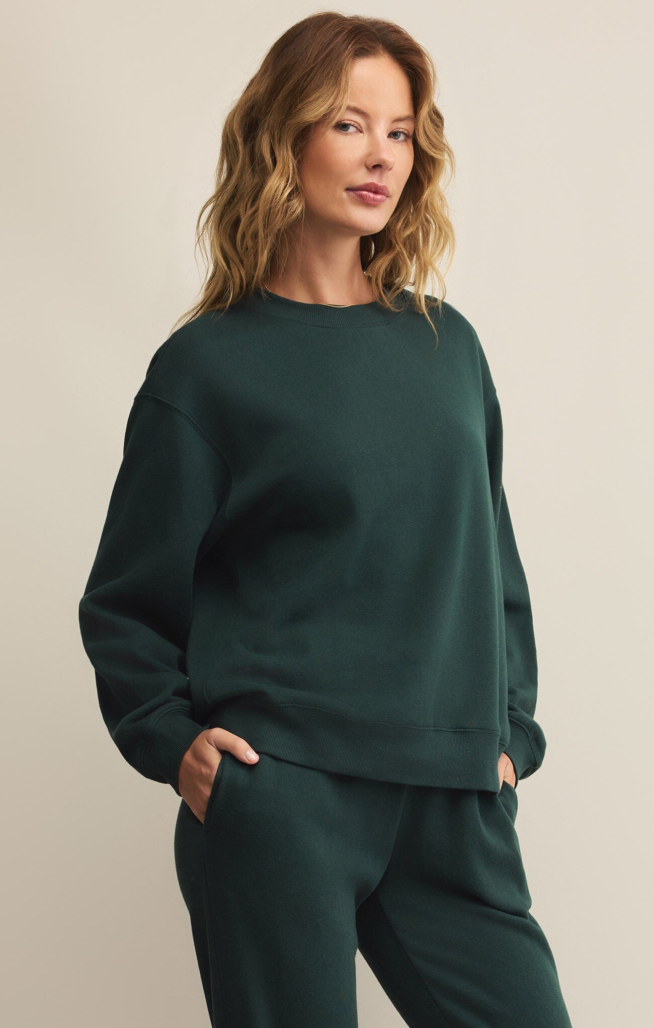 *FINAL SALE* Cyprus Green Boyfriend Sweatshirt