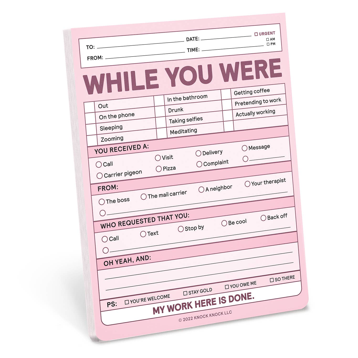 *FINAL SALE* While You Were Nifty Note Pad (Pastel Version)