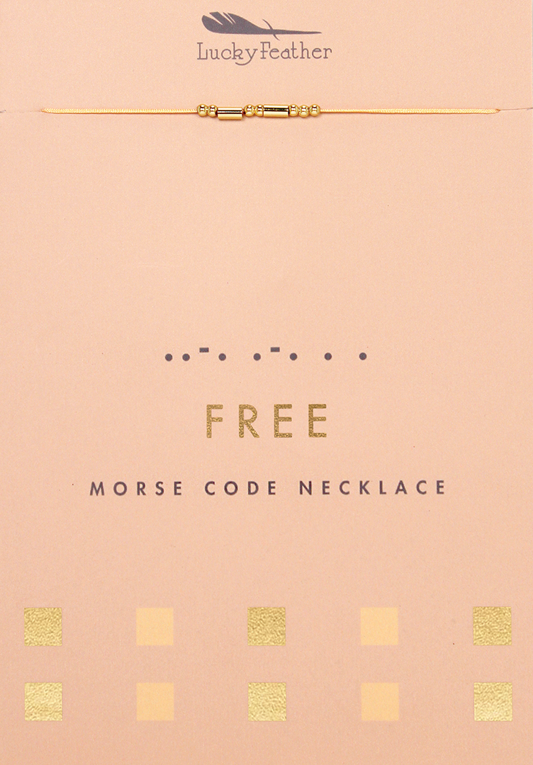 *FINAL SALE* Morse Code Necklace - FREE