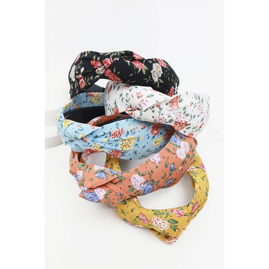 Flower Print Knotted Hairband