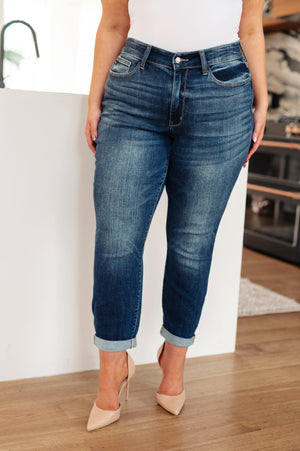 London Midrise Cuffed Boyfriend Jeans