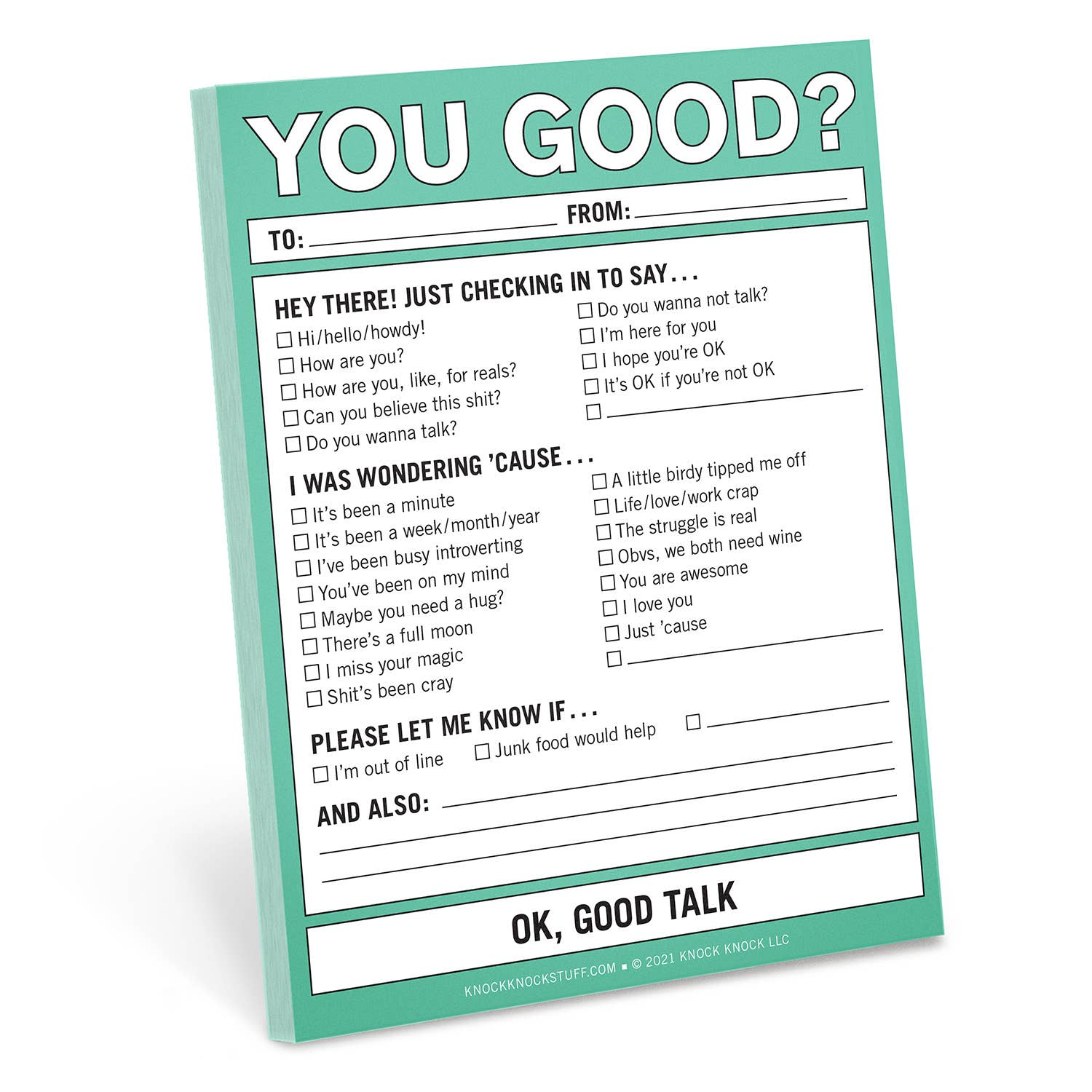 *FINAL SALE* You Good? Nifty Note Pad