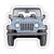Grey Jeep Front Aesthetic Sticker