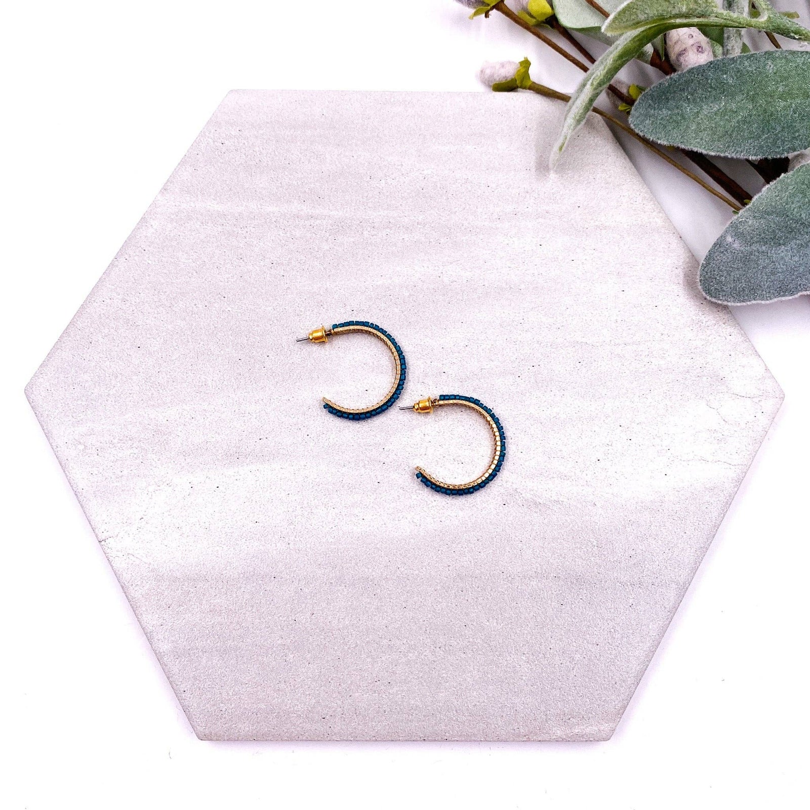 Hugh Earrings - Teal