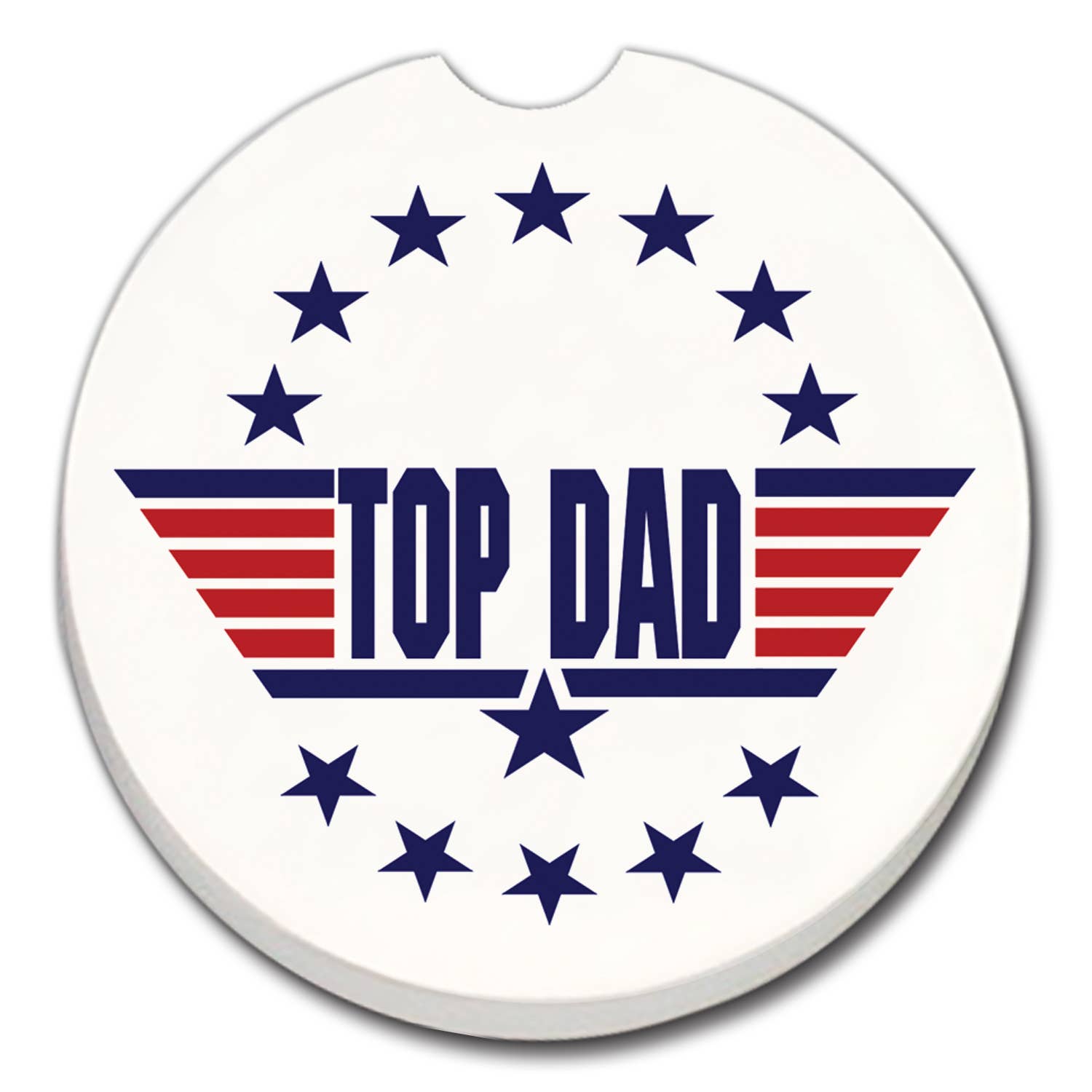Top Dad Absorbent Stone Car Coaster (2pk)