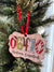 Zip Code Town State Christmas Font Ornament