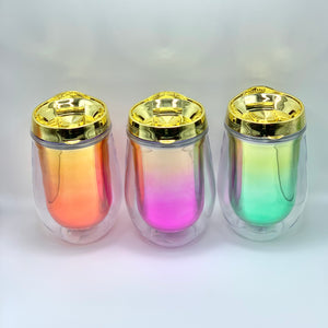 *FINAL SALE* Assorted Metallic Ombre Stemless Wine Tumblers